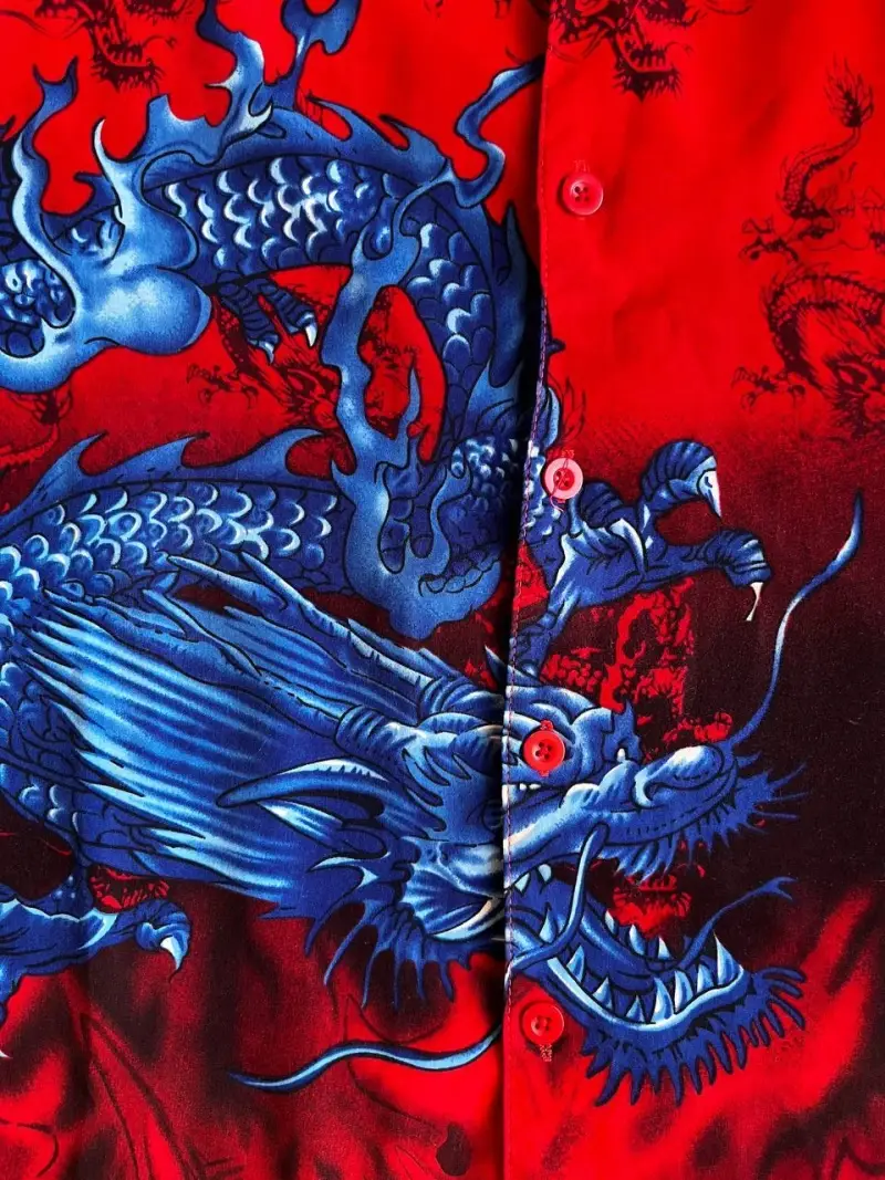 Рубашка в азиатском стиле ‘леденящая атака’ 🐉 — фото 5