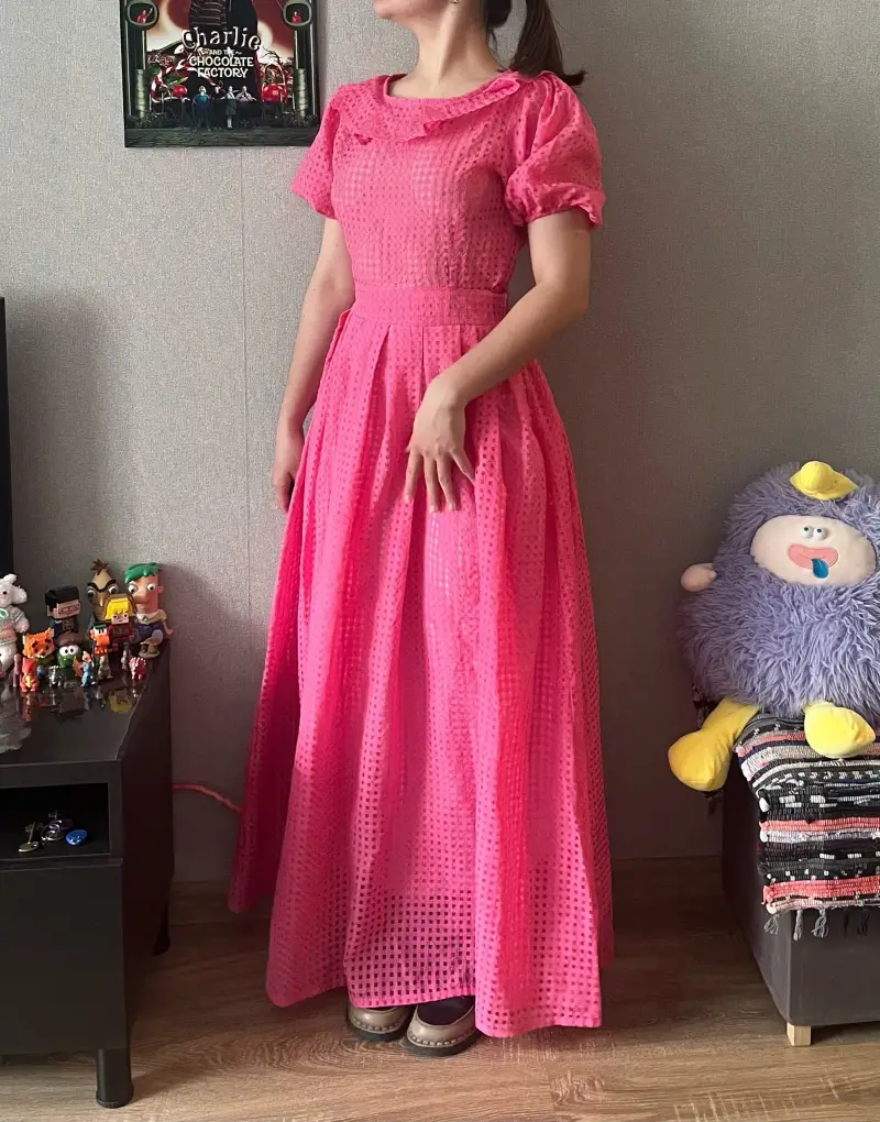 Шикарное винтажное платье "клубничный бутерброд" 🍓 — фото 2